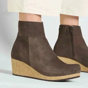 NEW Birkenstock Papillio Ebba Roast Suede Booties EU41 US10